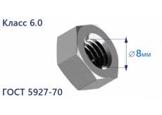 Гайка шестигранная М8 6.0 цинк