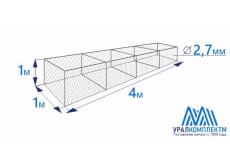Габион коробчатого типа 4х1х1-2,7-Ц