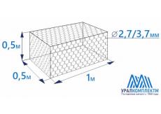 Габион коробчатого типа 1х0.5х0.5-2.7/3.7-ЦП