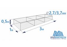 Габион коробчатого типа 3х1х0,5-2,7/3,7-ЦП
