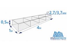 Габион коробчатого типа 4х1х0,5-2,7/3,7-ЦП
