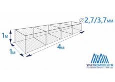 Габион коробчатого типа 4х1х1-2,7/3,7-ЦП