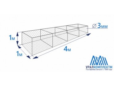 Габион коробчатого типа 4х1х1-3-Ц