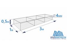 Габион коробчатого типа 3х1х0,5-4-Ц
