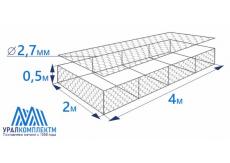 Габион матрасного типа 4х2х0,5-2,7-Ц