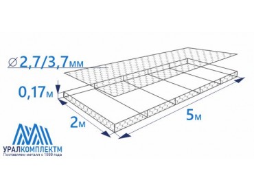 Габион матрасного типа 5х2х0,17-2,7/3,7-ЦП