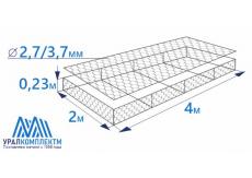 Габион матрасного типа 4х2х0,23-2,7/3,7-ЦП