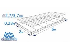 Габион матрасного типа 6х2х0,23-2,7/3,7-ЦП
