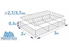 Габион матрасного типа 3х2х0,3-2,7/3,7-ЦП
