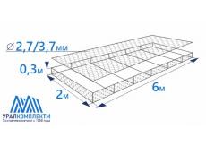 Габион матрасного типа 6х2х0,3-2,7/3,7-ЦП