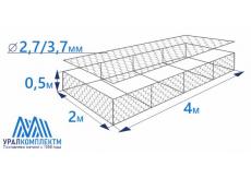 Габион матрасного типа 4х2х0,5-2,7/3,7-ЦП