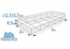 Габион матрасного типа 5х2х0,5-2,7/3,7-ЦП