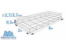 Габион матрасного типа 6х2х0.5-2.7/3.7-ЦП