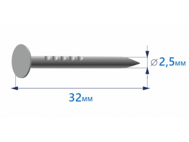 Продажа гвоздей толевых 2,5х32 без покрытия в Москве от ООО УралКомплектМ