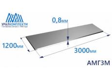 Алюминиевый лист 0.8х1200х3000 АМГ3М