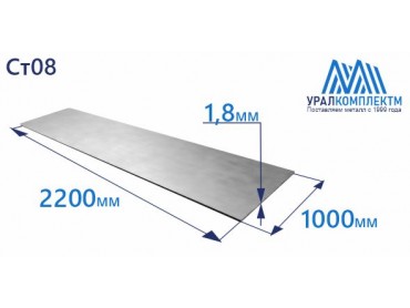 Лист х/к 1.8 толщина 1.8 мм продажа со склада в Москве 