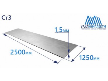 Лист г/к 1.5 толщина 1.5 мм продажа со склада в Москве 