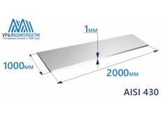 Лист нерж х/к 1 AISI 430 зерк