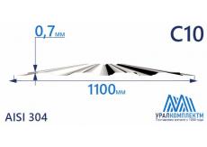Профнастил нержавеющий С10 0.7 AISI 304