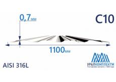 Профнастил нержавеющий С10 0.7 AISI 316L