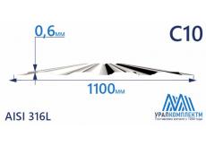 Профнастил нержавеющий С10 0.6 AISI 316L