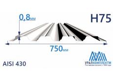 Профнастил нержавеющий Н75 0.8 AISI 430
