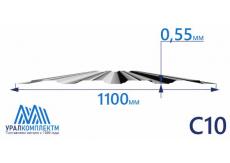 Профнастил С10 оцинкованный 0.55