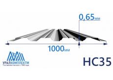 Профнастил НС35 оцинкованный 0.65