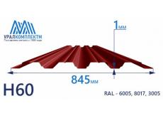 Профнастил Н60 окрашенный 1