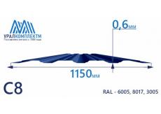Профнастил С8 с порошковым покрытием 0.6