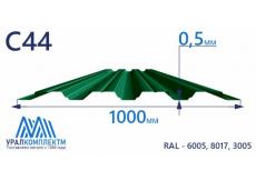 Профнастил С44 с покрытием пластизол 0.5