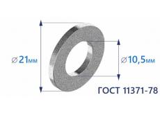 Шайба плоская d10 ГОСТ 11371-78 цинк