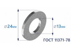 Шайба плоская d12 ГОСТ 11371-78 цинк