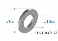 Шайба плоская d3 ГОСТ 11371-78 цинк
