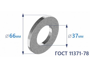 ООО УралКомплектМ: продажа шайбы плоской оцинкованной d36 ГОСТ 11371-78 толщина 5 мм продажа со склада в Москве 