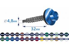 Саморезы кровельные 4,8х32 RAL 200 шт.