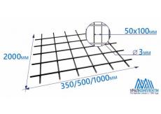 Сетка кладочная 50х100х3