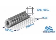 Сетка из оцинкованной проволоки 100х100х4