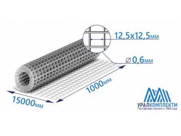 Сетка из оцинкованной проволоки 12.5х12.5х0.6