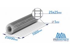 Сетка из оцинкованной проволоки 25х25х1