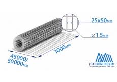 Сетка из оцинкованной проволоки 25х50х1.5