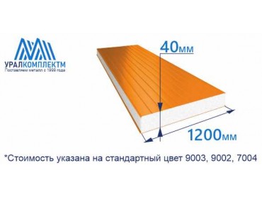 Стеновая сэндвич-панель 40 пенополистирол толщина 40 мм продажа со склада в Москве 