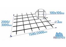 Сетка сварная н/у 100х100х3