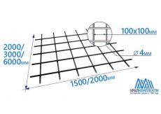 Сетка сварная н/у 100х100х4