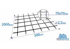 Сетка сварная н/у 70х70х2.5