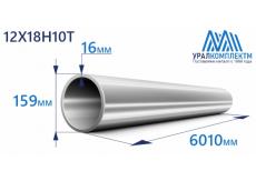 Труба нержавеющая бесшовная 159х16