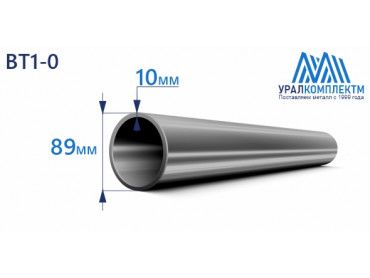 Титановая труба ВТ1-0 89х10 толщина 10 мм продажа со склада в Москве 