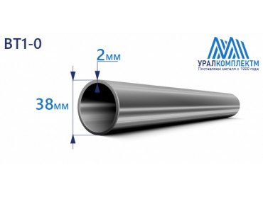 Титановая труба ВТ1-0 38х2 толщина 2 мм продажа со склада в Москве 